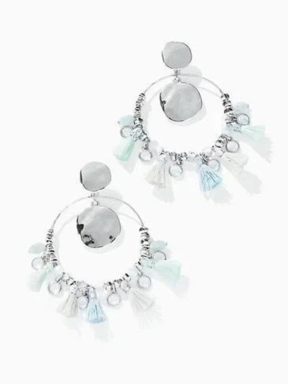 Stella & Dot Metal Bubbles Convertible Hoop Earrings - NIB